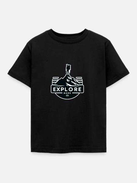 Explore more - Wanderer - Kinder T-Shirt - Schwarz