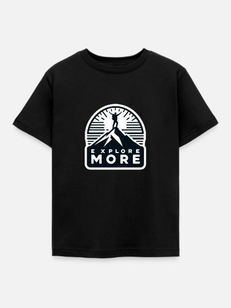Explore more - Wanderer - Kinder T-Shirt - Schwarz