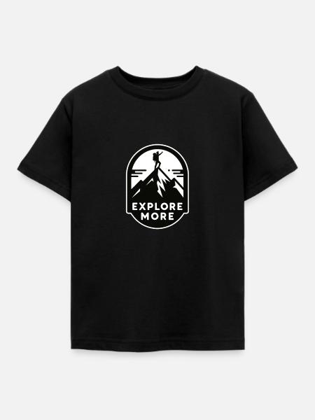 Explore more - Wanderer - Kinder T-Shirt - Schwarz