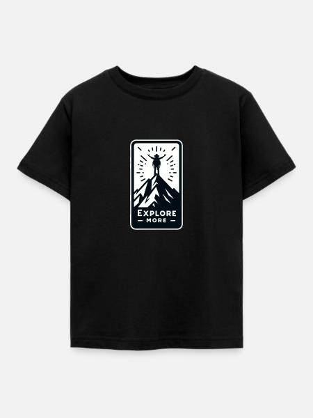 Explore more - Wanderer - Kinder T-Shirt - Schwarz