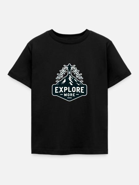 Explore more - Wanderer - Kinder T-Shirt - Schwarz