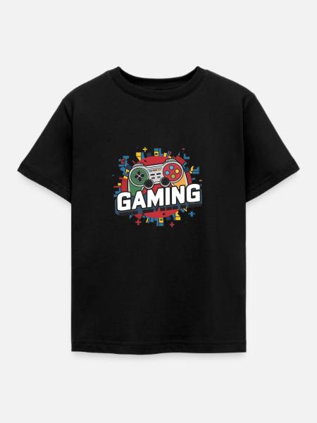 Gaming - Controller - Kinder T-Shirt - Schwarz
