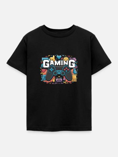 Gaming - Controller - Kinder T-Shirt - Schwarz