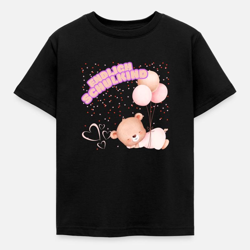 Endlich Schulkind - Kinder T-Shirt - Schwarz