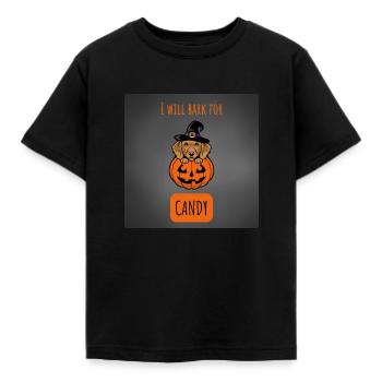 HALLOWEEN - Chien - T-shirt Enfant - noir - Devant - AI Model Kid Female (0cm)