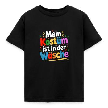 Mein Kostüm ist in der Wäsche - Kinder T-Shirt - Schwarz - Vorne - AI Model Kid Female (0cm)