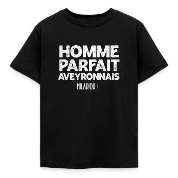 Aveyron perfekter Mann - Kinder T-Shirt - Schwarz - Vorne - AI Model Kid Female (0cm)