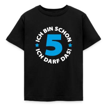 Geburtstagskind 5 Junge Kreis Party Feuer - Kinder T-Shirt - Schwarz - Vorne - AI Model Kid Female (0cm)