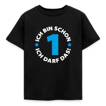 Geburtstagskind 1 Junge Kreis Party Blau - Kinder T-Shirt - Schwarz - Vorne - AI Model Kid Female (0cm)