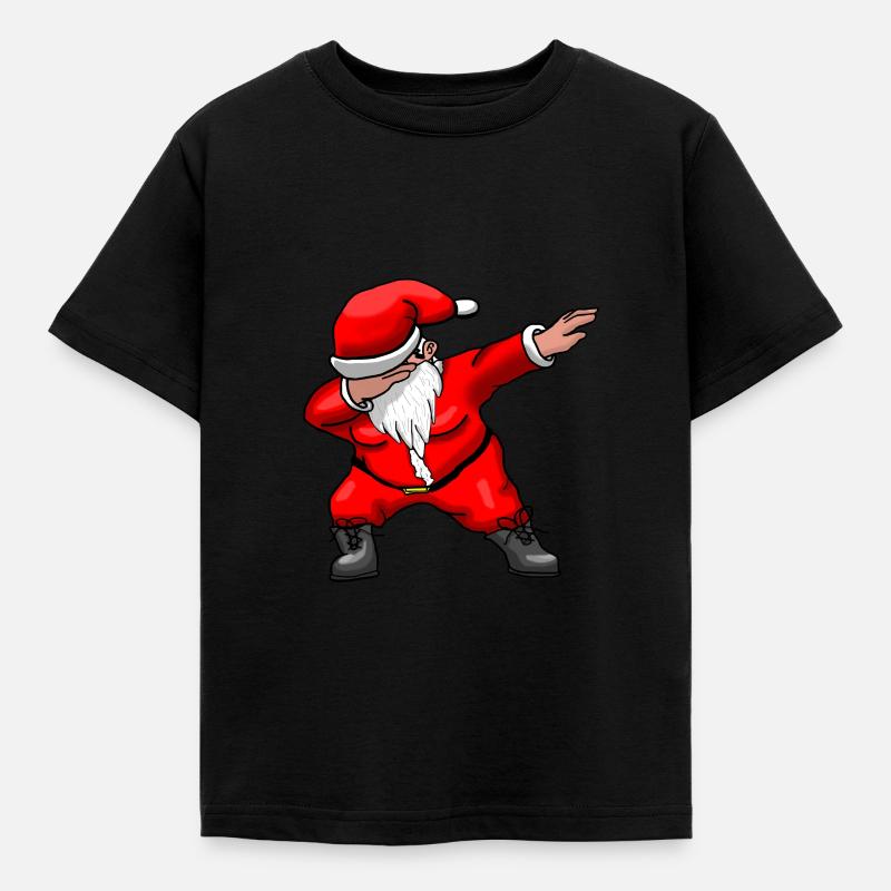 Santa dab - Kids' T-Shirt - black