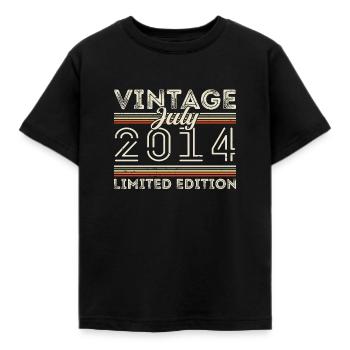 Juli 2014 Juli Geburtstagsgeschenk Juli 2014 - Kinder T-Shirt - Schwarz - Vorne - AI Model Kid Female (0cm)