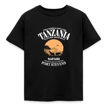 Tanzanie - Tanzanie - Eléphant - T-shirt Enfant - noir - Devant - AI Model Kid Female (0cm)