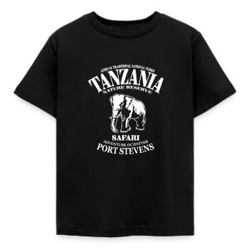 Tanzanie - Tanzanie - Eléphant - T-shirt Enfant - noir - Devant - AI Model Kid Female (0cm)