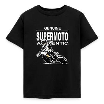 Supermoto - Kinder T-Shirt - Schwarz - Vorne - AI Model Kid Female (0cm)