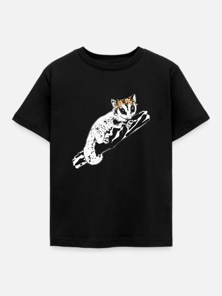 Kurzkopfgleitbeutler Sugar Glider - Kinder T-Shirt - Schwarz