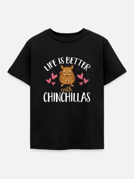 Chinchilla - Kinder T-Shirt - Schwarz