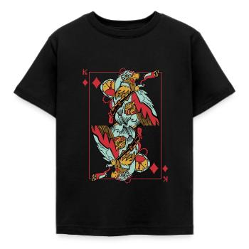 Jeu de cartes Eagle Steampunk Karo King Poker - T-shirt Enfant - noir - Devant - AI Model Kid Female (0cm)