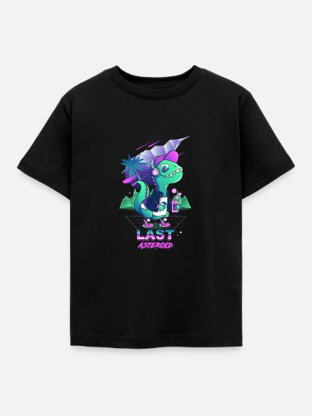 Letzter Asteroid - Kinder T-Shirt - Schwarz