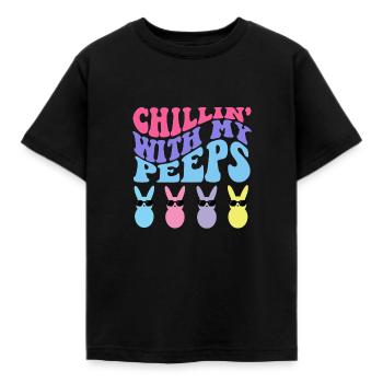 Chillin' With My Peeps - Kids' T-Shirt - black - Front - AI Model Kid Female (0cm)