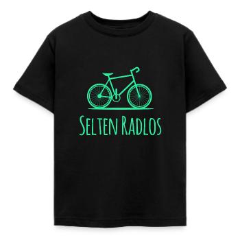 selten radlos - Kinder T-Shirt - Schwarz - Vorne - AI Model Kid Female (0cm)