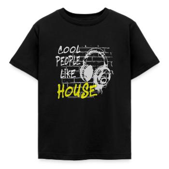 House DJ Music - Kinder T-Shirt - Schwarz - Vorne - AI Model Kid Female (0cm)