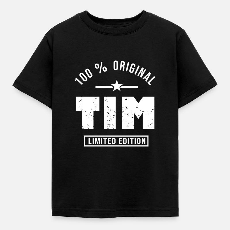 Tim original personalized gift first name tim - Kids' T-Shirt - black