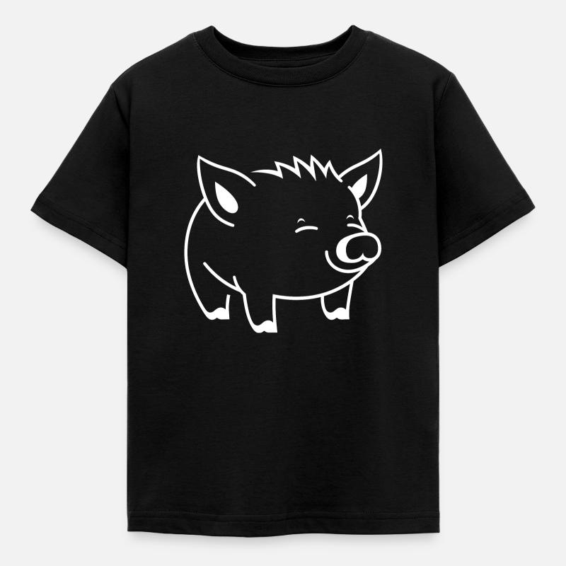 Umorismo Piccolo Cinghiale - Maglietta per bambini - nero