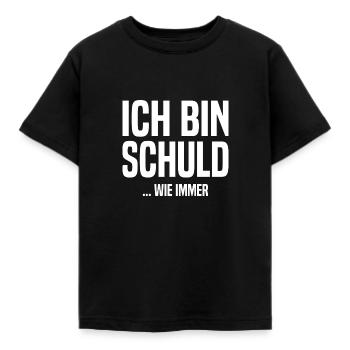 Ich bin schuld - ...wie immer - Kinder T-Shirt - Schwarz - Vorne - AI Model Kid Female (0cm)