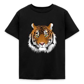 tiger - Kinder T-Shirt - Schwarz - Vorne - AI Model Kid Female (0cm)