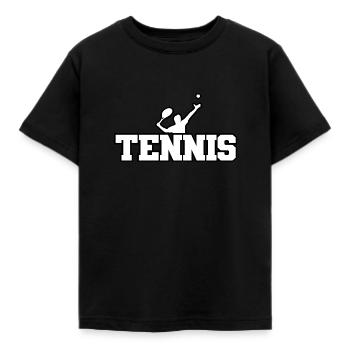 Tennis Tennis player - Kids' T-Shirt - black - Front - AI Model Kid Female (0cm)