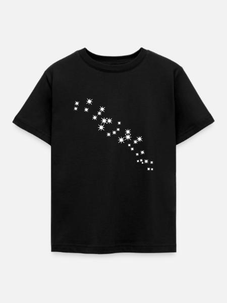 Sternschnuppe - Kinder T-Shirt - Schwarz