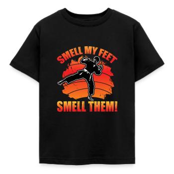 Smell my feet Smell Them - Kids' T-Shirt - black - Front - AI Model Kid Female (0cm)
