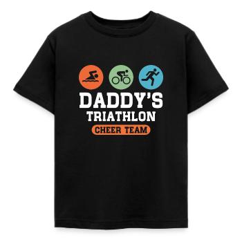 Triathlon Daddy - Kinder T-Shirt - Schwarz - Vorne - AI Model Kid Female (0cm)
