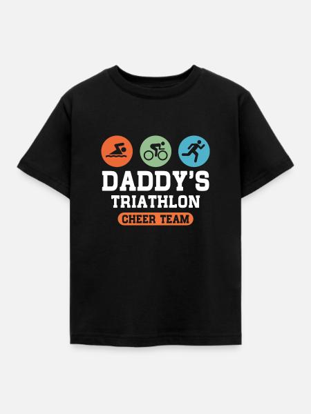 Triathlon Daddy - Kinder T-Shirt - Schwarz