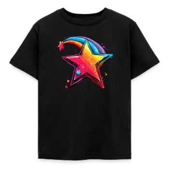 Stern magic superstar - Kinder T-Shirt - Schwarz - Vorne - AI Model Kid Female (0cm)