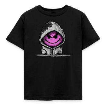 Gesicht pink fantasy kreatur - Kinder T-Shirt - Schwarz - Vorne - AI Model Kid Female (0cm)