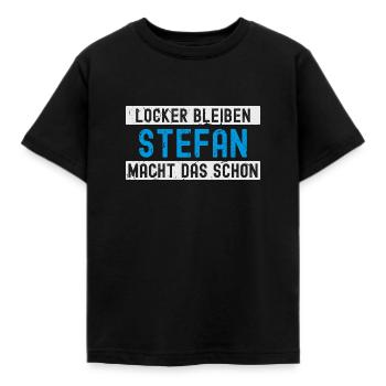 Stefan macht das schon - Kinder T-Shirt - Schwarz - Vorne - AI Model Kid Female (0cm)