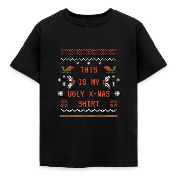 Das ist mein hässliches Weihnachtsshirt | Schlechter Geschmack Weihnachten - Kinder T-Shirt - Schwarz - Vorne - AI Model Kid Female (0cm)