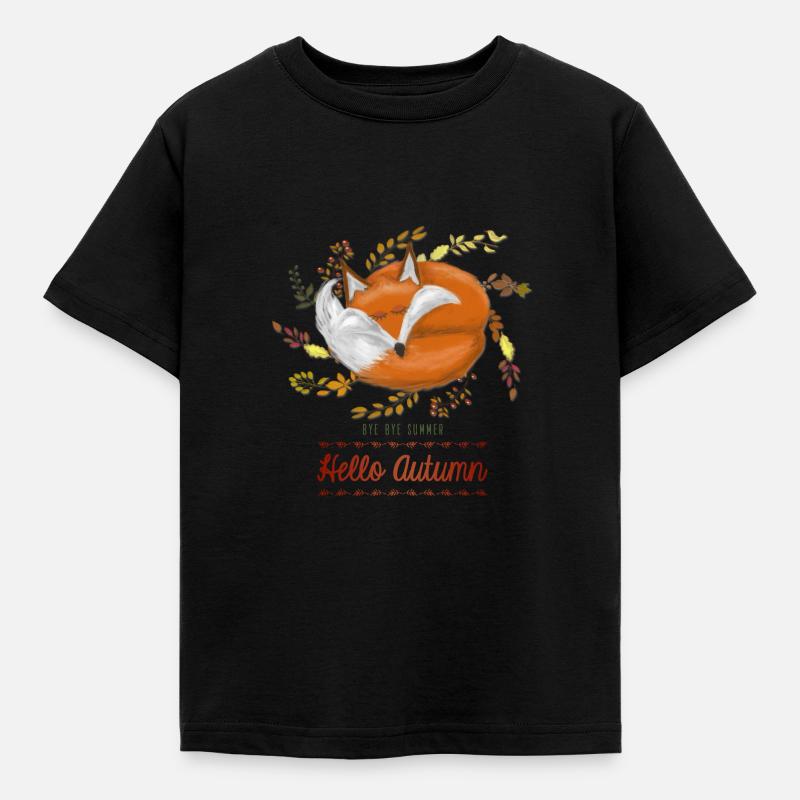 Fox Hello Autumn - T-shirt Enfant - noir