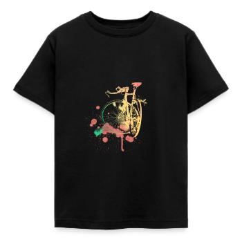 Bike - Kids' T-Shirt - black - Front - AI Model Kid Female (0cm)