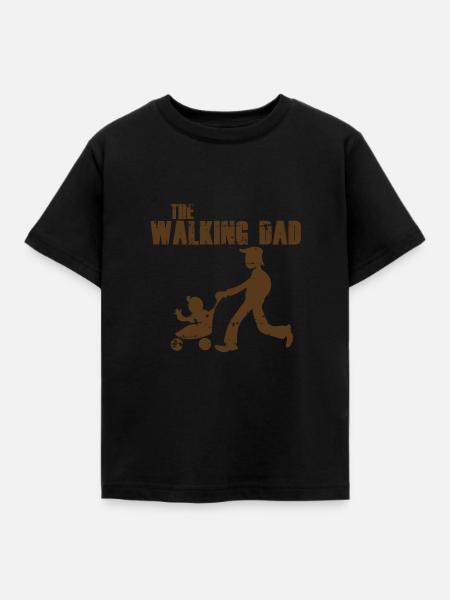 WALKING DAD - Kinder T-Shirt - Schwarz