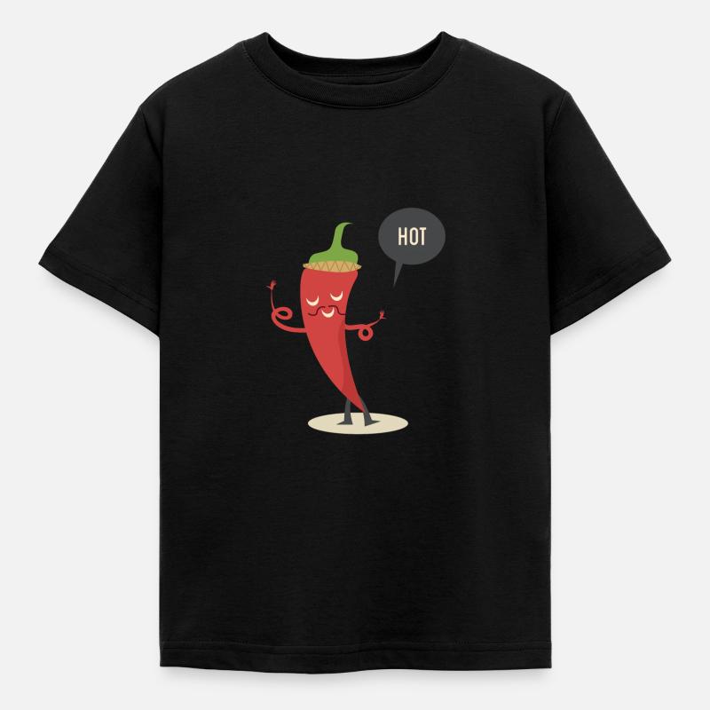 CHILLI CHAUD! - T-shirt Enfant - noir