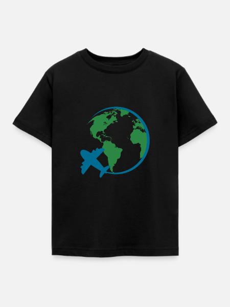 Weltreise - Kinder T-Shirt - Schwarz