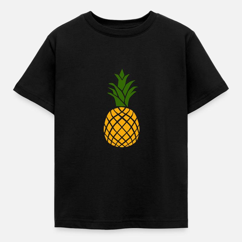 Ananas - Kinder T-Shirt - Schwarz