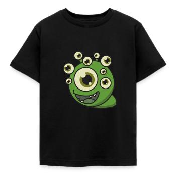 Monster eyes gift halloween funny fantasy - Kids' T-Shirt - black - Front - AI Model Kid Female (0cm)