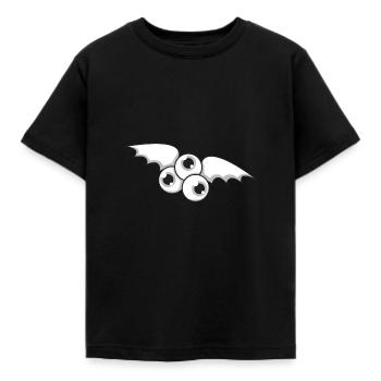 Bat monstre halloween cadeau yeux - T-shirt Enfant - noir - Devant - AI Model Kid Female (0cm)