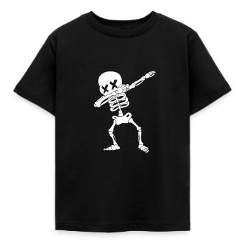 skeleton - Kids' T-Shirt - black - Front - AI Model Kid Female (0cm)