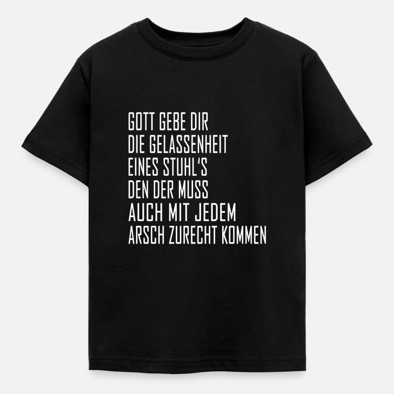 Gelassenheit eines Stuhl's - Kinder T-Shirt - Schwarz