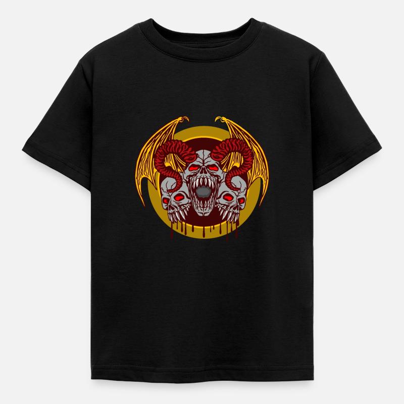 Drachen Dämon - Kinder T-Shirt - Schwarz