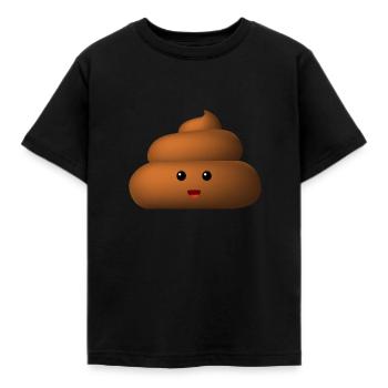 süsser Kackhaufen Kacke Geschenk - Kinder T-Shirt - Schwarz - Vorne - AI Model Kid Female (0cm)